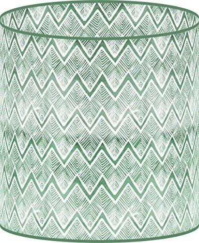 10.00 Inch Table Lamp Shade - Bohemian Peaks Forest Custom Printed Canvas Desk Lampshade (Uno Fitting)