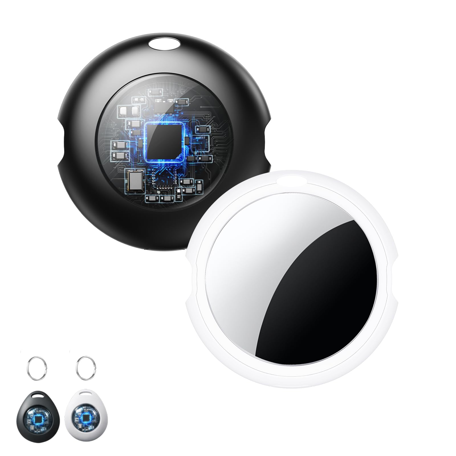 Photo 1 of 2 Pack Tracker Tag[Apple MFi Certified]Work with Apple Find My APP(iOS Only)Bluetooth Tracker Air Smart Locator Tags Item Key Finders Tracking Worldwide Waterproof for Luggage Bags Pet Wallet Backpack