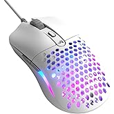 GLORIOUS Model O Eternal Ultralight RGB Gaming Mouse - Wired - 55g Lightweight - Customizable RGB Lighting - 6 Programmable Buttons - Symmetrical Design - 12K DPI Optical Sensor - PC/Mac - White