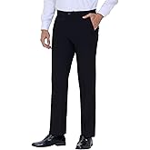 Soojun Men's Modern Fit Flex Flat Front Dress Pants