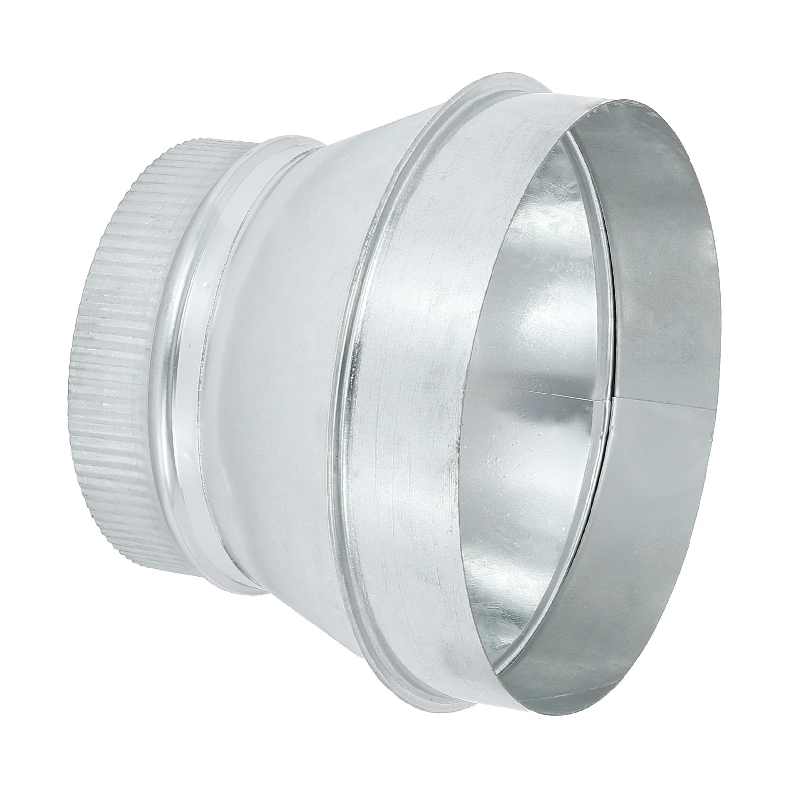 PATIKIL 8 Inch to 6 Inch Duct Reducer, Galvanized Steel Round Air Duct Reducer Crimped Pipe Increaser Adapter Connector Fitting Coupling for HVAC, Ventilation Systems