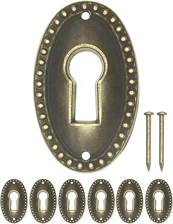 Fuxxer 6 Placas Para Llaves Antiguas Con Rosetas De Candado Tapa Para Cerraduras Agujero Para