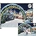 Allenjoy 7x5ft Christmas Backdrop Winter Snow Christmas Backdrops for Photography Winter Pine Branch Arch Winter Photo Backdrop Christmas Photography Backdrops