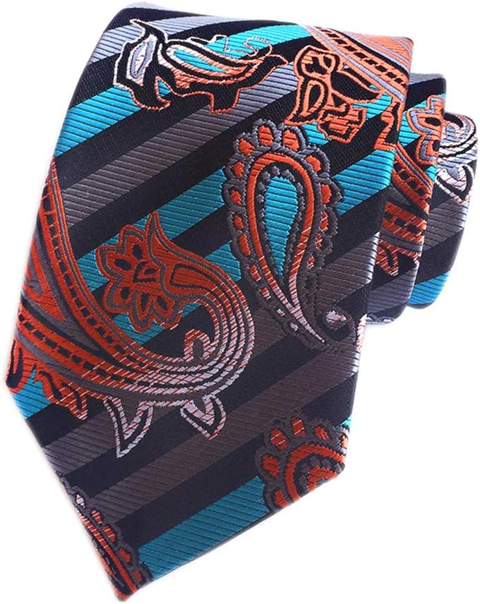 Men's Novelty Paisley Ties Cravat Jacquard Luxury Pattern Wedding Formal Necktie