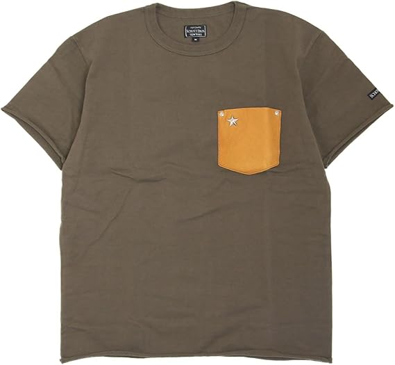 Amazon ショット Schott 半袖 ｔシャツ 鹿革 ポケット ワンスター 国内正規品 オリーブ 75 Tシャツ カットソー 通販