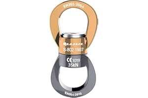PROND Swing Swivel 35kN Safest Rotational Device, Swing Spinner, Carabiner Swivel, Climbing Rope Swivels for Children’s Web Tree Swing Setting, Aerial Dance, Hanging Hammock