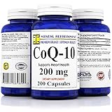 Mental Refreshment: Pure CoQ10 200Mg 200 Capsules (1 Bottle)