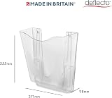 Deflecto Crystal Clear Portrait A4 Wall Mounted Document Holders Set of 3 view 3