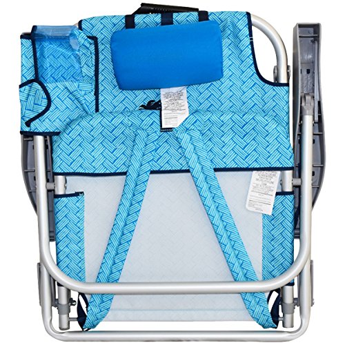 Tommy Bahama Backpack Cooler Chair with Storage Pouch and Towel Bar