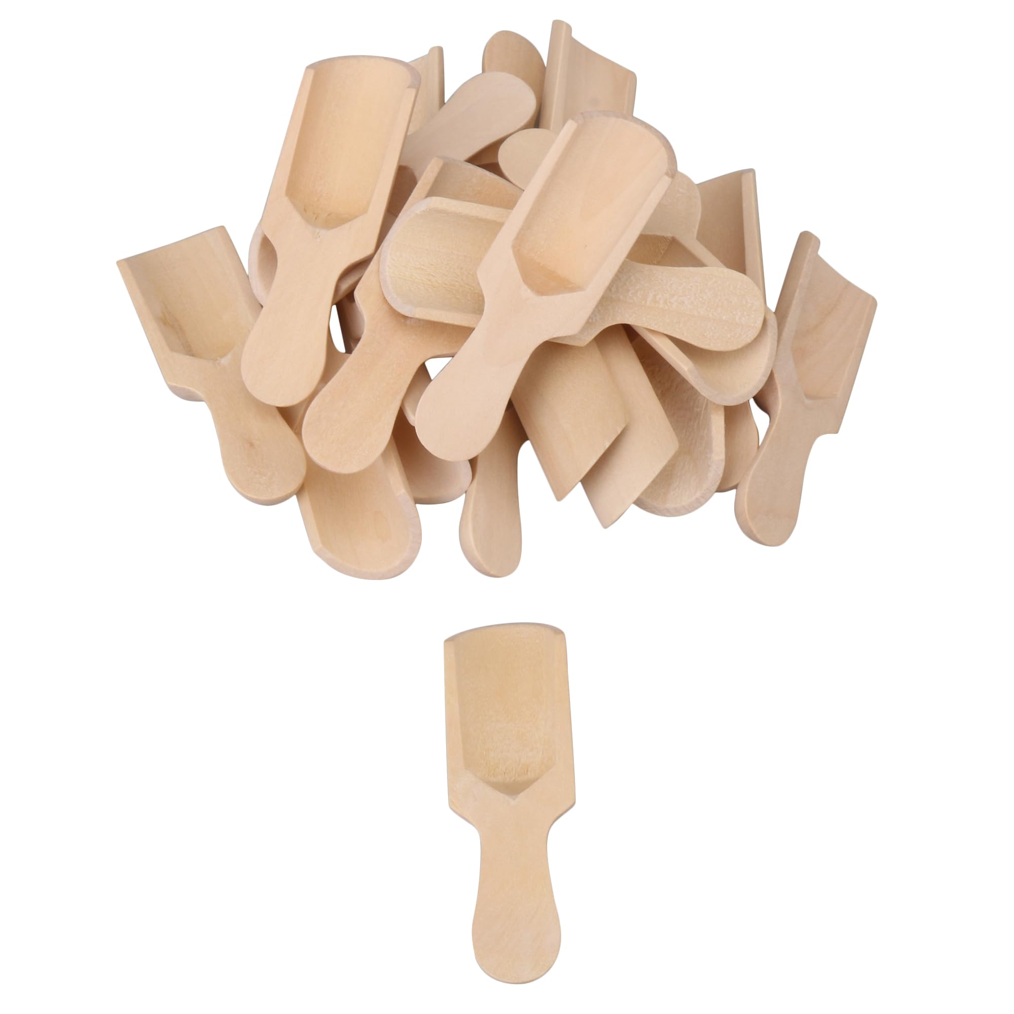 20PCS Wooden Scoop Set Sugar Salt Scoops Spoons for Spice Home Kitchen Tools 2.87x0.94 inch