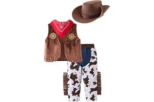 LXKIKMM May's Baby Western Cowboy Style Kids Costume Set Cosplay Costume
