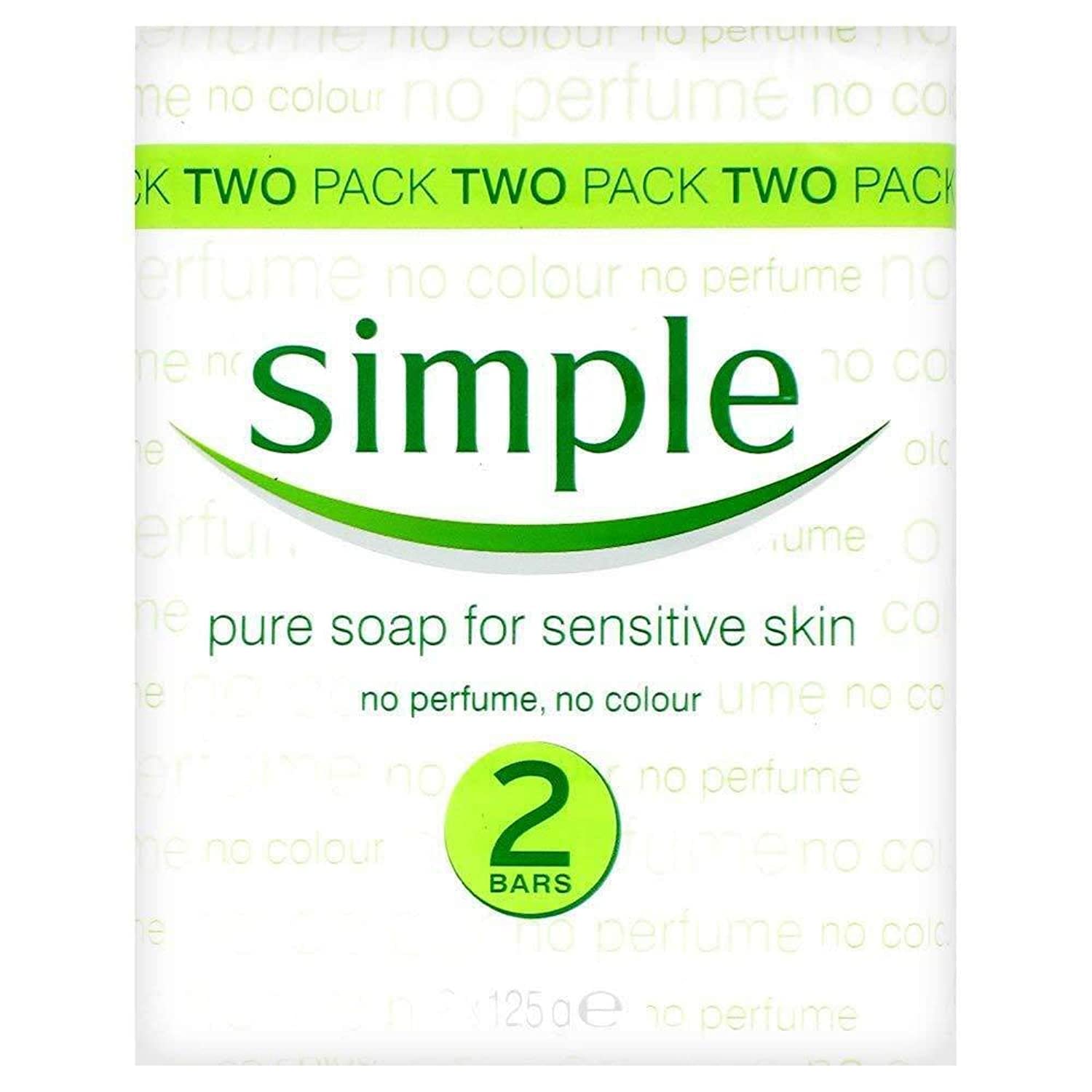 Simple Soap for Sensitive Skin, 125 g (2 Bars)