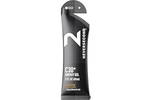 Neversecond C30+ Energy Gel + Caffeine, Performance Nutrition & Hydration, Never2 Energy Gel for Triathlons, Ironman, Cycling & Marathons (Espresso Flavor, 12-Count Pack)