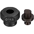 HARFINGTON Hydraulic Hole Punch Die 14.5mm Precise Round Hole Electric Hydraulic Hole Punching Kit for MHP-20 JP-20 Electric Hydraulic Punching Machine, Burgundy & Black