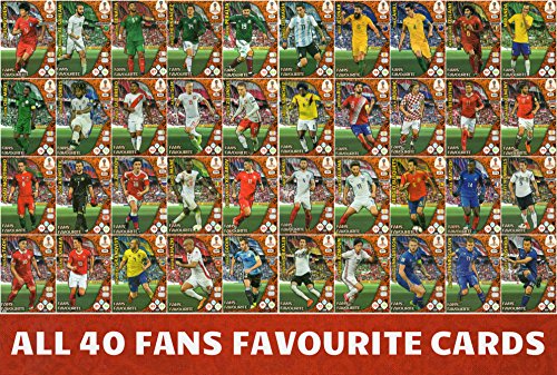 ADRENALYN XL FIFA WORLD CUP 2018 - FULL SET OF FORTY (40) FANS FAVOURITE CARDS - NUMBERED #361 - 400