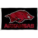 College Flags & Banners Co. Arkansas Razorbacks Black Flag