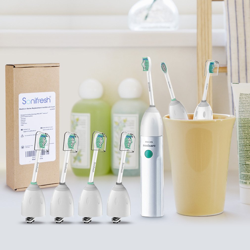 Sonifresh Sonicare Replacement Heads - Toothbrush Heads For Philips Sonicare E-Series HX7002,4 Pack