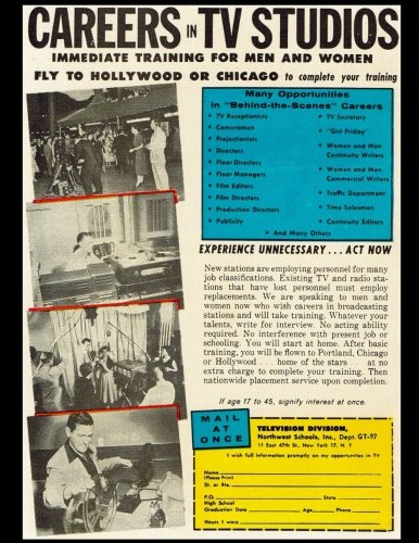 Careers In TV Studios: Vintage Advertisement Cover On A Daily Planner Journal ~ 365 + Days Bullet Jo by Diary Journal Book, Heather Ross