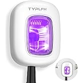 Toothbrush Sanitizer and Holder, TYPLFH Wall Mounted Toothbrush Covers Holders for Bathrooms, Rechargeable Toothbrush Travel Cleaner Case for Electric & Any Toothbrushes