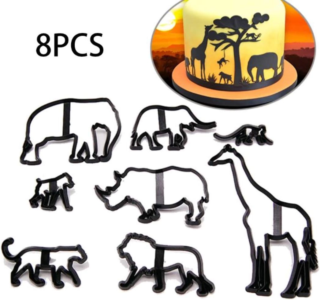 8 African Animals Plastic Cookie Cutters Amazon.co.uk Kitchen & Home