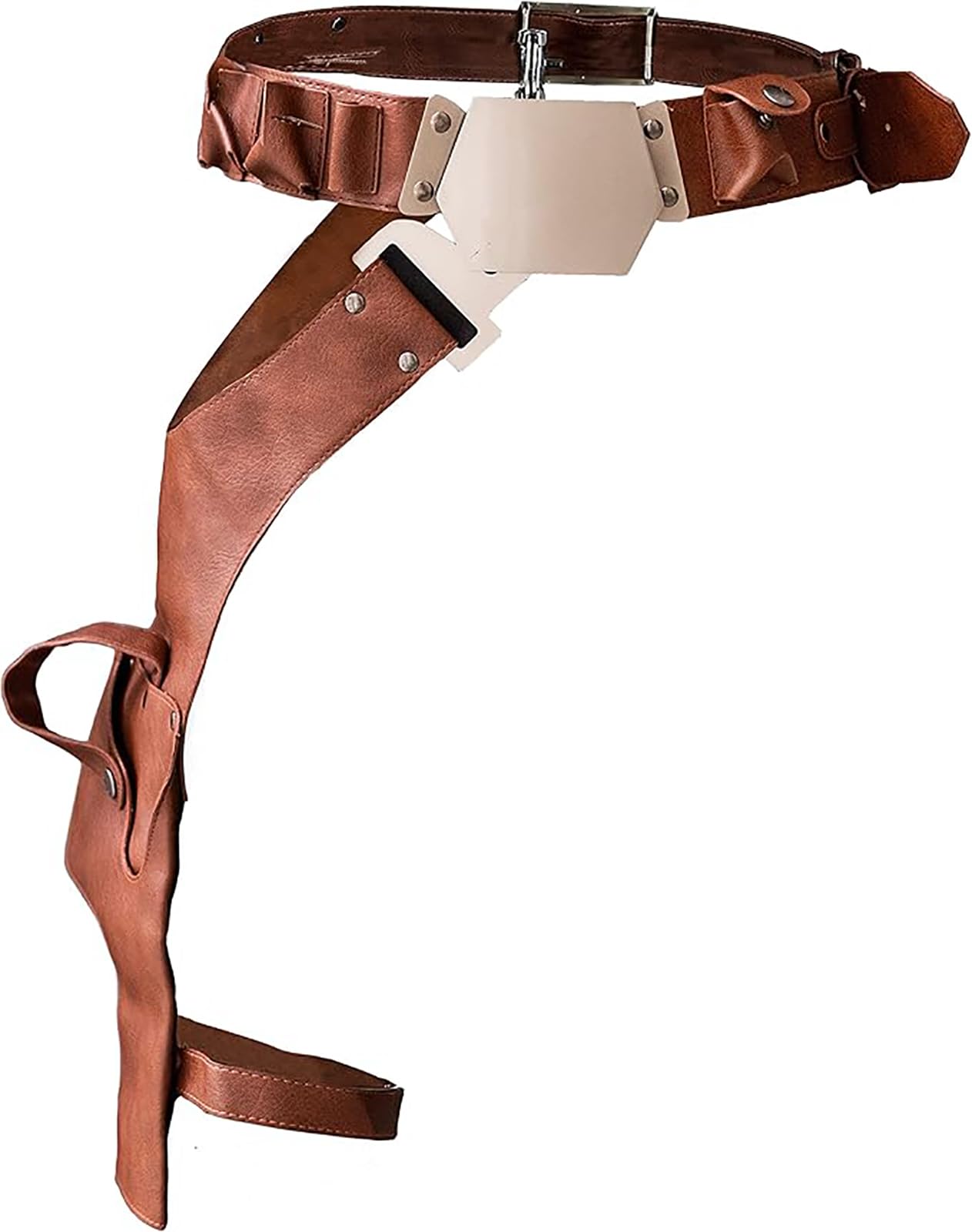 WELLMILLER Han Solo Cosplay Belt Holster Pu Leather Costume Accessories Props Update Version