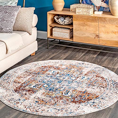 nuLOOM Vintage Ethel Medallion Area Rug, 8' x 10', Ivory Pricepulse