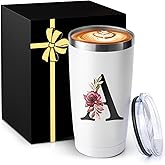 20 Oz Insulated Coffee Cup with Lid Stainless Steel Spill Leak Proof Heavy Large Reusable Thermal Travel Hot Tea Mug Camping Big Water Tumbler Custom Personalized Cool Women Mom Christmas Gift