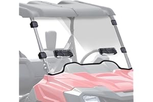 StarknightMT Pioneer 700 700-4 Vented Windshield 2014-2025, Scratch-Resistant Full Front Windshield UV-Resistant Windscreen Pioneer Accessories