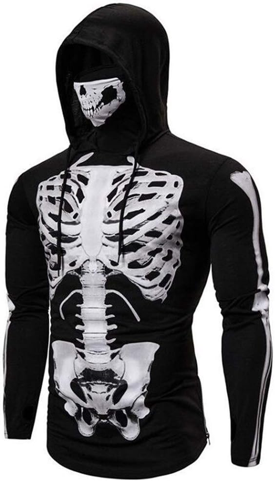 skull face hoodie