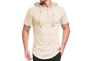 KUYIGO Men's S-5X Short&Long Sleeve Athletic Casual Plus Size Hoodies Sport Sweatshirt Hooded T-Shirts