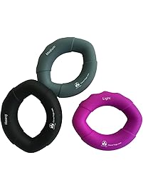 Clever Yoga Hand Grip Strengthener - Wrist Exerciser and Finger Exerciser - Set of 3 Hand Grips with Increased Resistances Perfect for Increasing Hand, Wrist, Forearm and Finger Strength