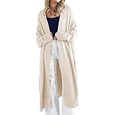 Danedvi Womens Long Cardigan Sweaters 2025 Fall Chunky Knit Oversized Slouchy Open Front Warm Coats with Pockets
