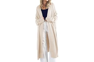 Danedvi Womens Long Cardigan Sweaters 2025 Fall Chunky Knit Oversized Slouchy Open Front Warm Coats with Pockets
