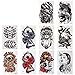 BMC 10pc Stylish Large Statement Temporary Water Transfer Fashion Tattoos Set - Bad to the Bone