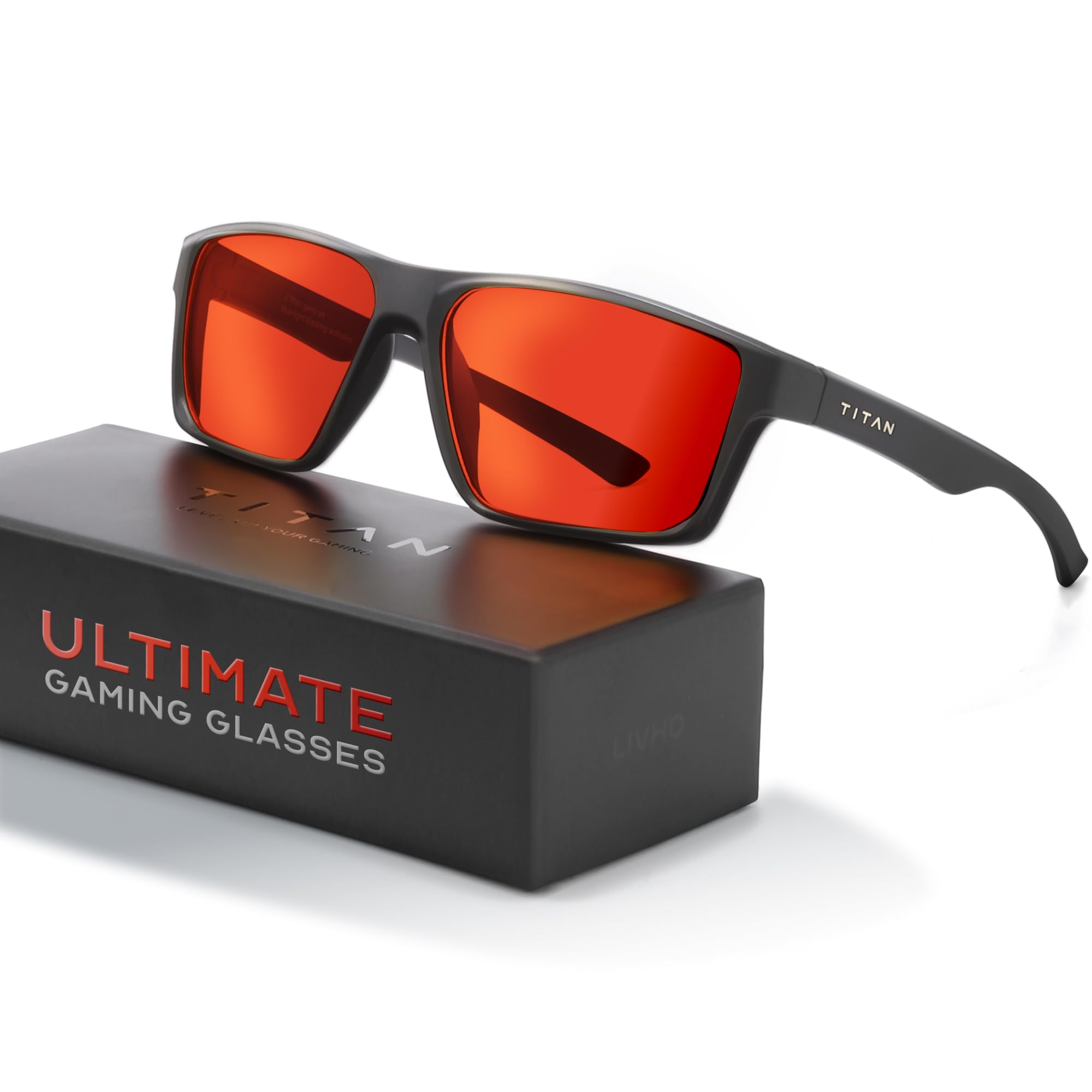 Photo 1 of Titan Gaming Glasses, Anti Blue Light Glasses Men, UV400 Protection Blue Light Blocking Glasses for Computer Eye Strain
