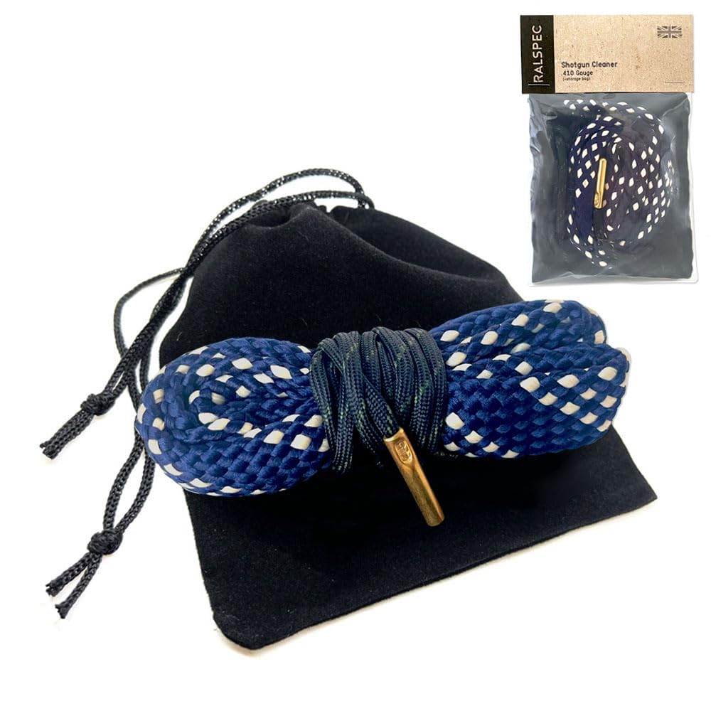 RALSPEC .410 Gauge Shotgun Bore Barrel Cleaner + Storage Bag Snake Cord Gun Cleaning Kit 410 GA Rifle Accessories
