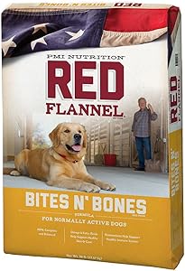 PMI Nutrition Red Flannel Bites N' Bones Adult Dog Food, 50 lb Bag