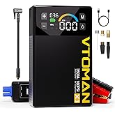 VTOMAN X3 Jump Starter with Air Compressor, 3500A Portable Car Battery Jumper Starter (9L Gas/8.5L Diesel Engines) with 160PSI Auto-Shutoff Tire Inflator, 12V Lithium Battery Booster Pack, Jump Box