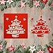 Gejoy 18 Pieces Christmas Drawing Stencils Assorted Reindeer Snowflake Santa Claus Plastic Templates Kids Painting Stencils for Crafts Painting Learning