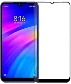 WOW Imagine Tempered Glass for Xiaomi Redmi 7 (Black)-Edge to Edge Full Screen Coverage