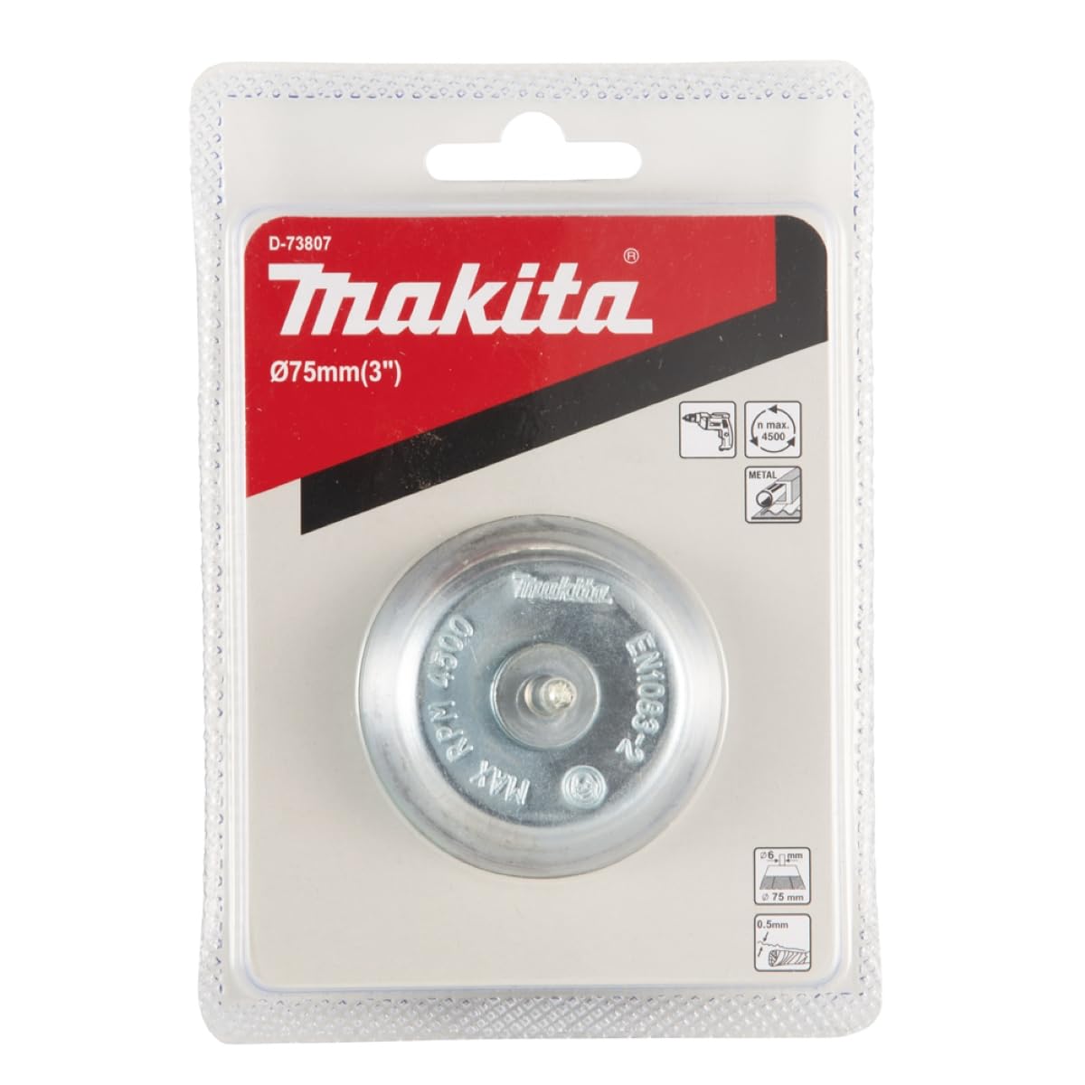 Makita D-73807 Wire Cup Brush Knotted 75mm