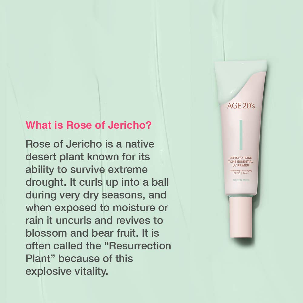Amazon Com Age 20 S Jericho Rose Face Primer Blurring Color Correcting Skin Care Benefits Spf 35 Sunscreen 1 Fl Oz 30 Ml Green Mint Beauty