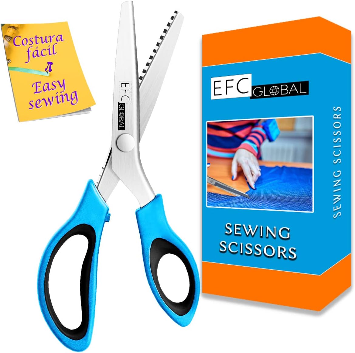 Professional Sewing Scissors Zig Zag for Fabric Serrated Stainless