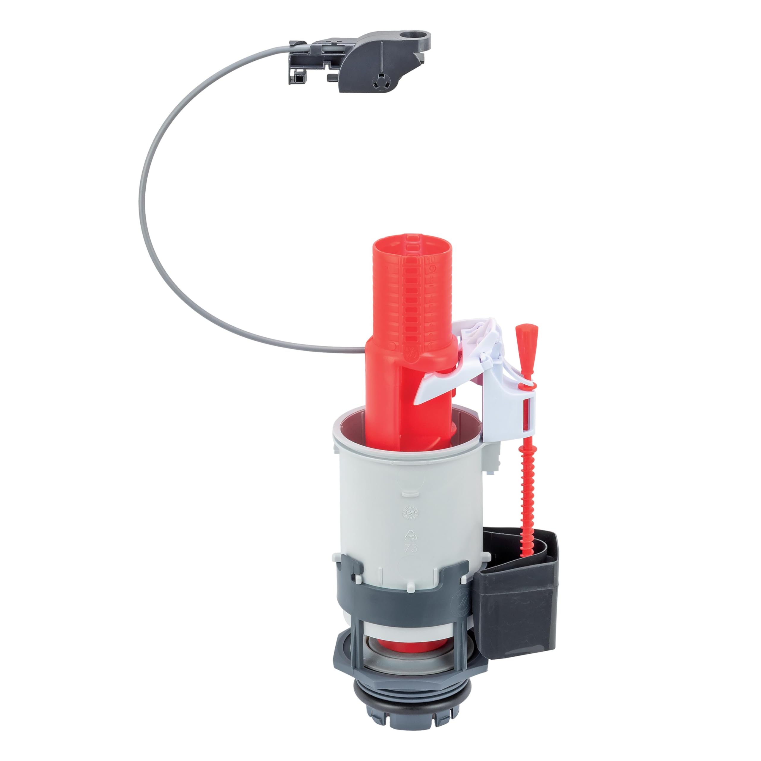 Wirquin 50719184 Mécanisme De Chasse D'Eau À Câble Pour Wc Suspendu, Rouge Et Blanc