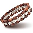 BOBO BIRD Mens Wooden Bracelet Stylish Wood & Stainless Steel Combined Wooden Bangle Jewelry Great Gift for Men