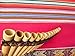 Pan Flute 15 Pipes Tunable Natural Bamboo From Peru Case Included (Beige)