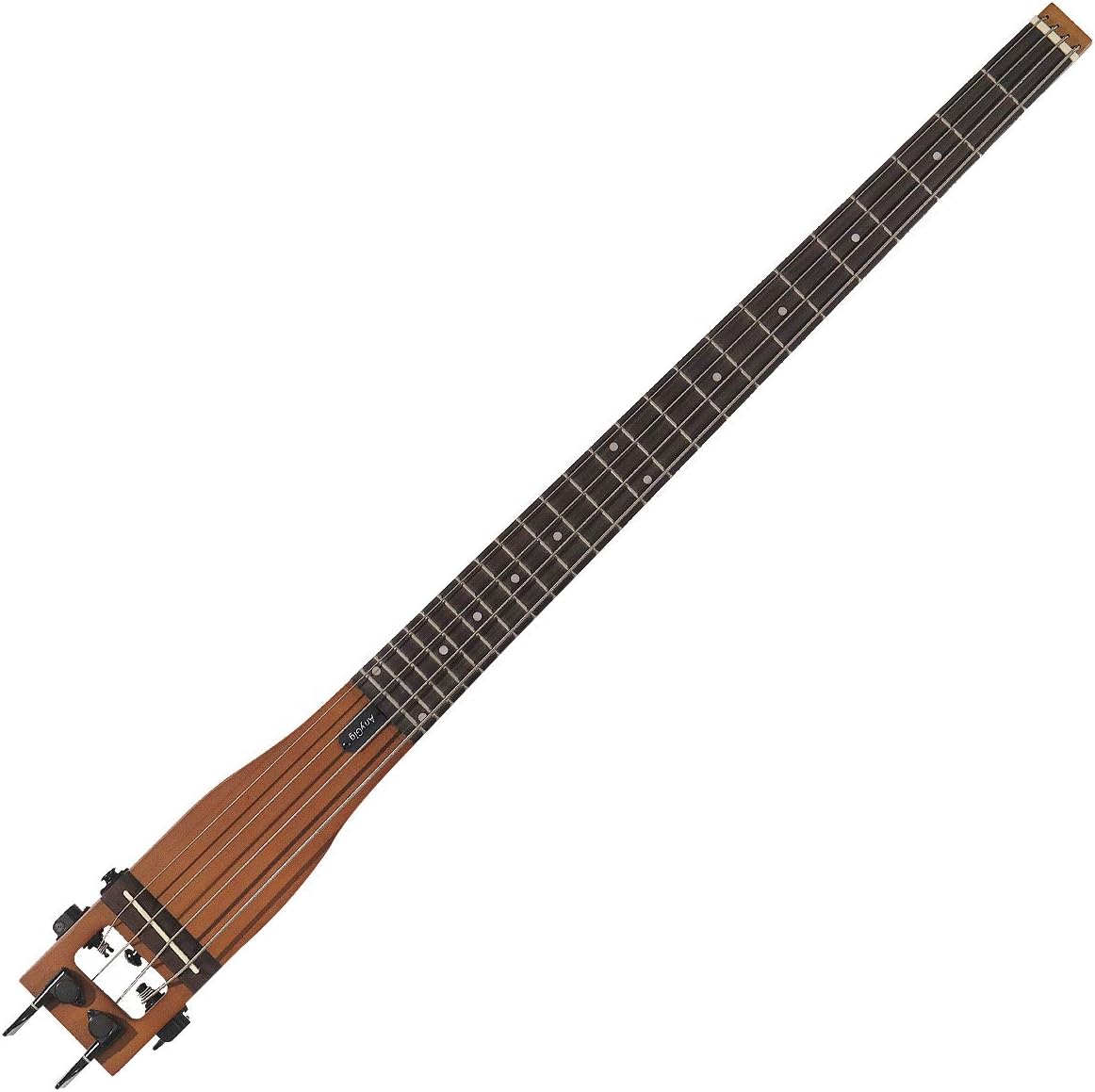Anygig Portable Travelling Guitar 24 Frets Matt Brown 34 Inch Bass Left Handed