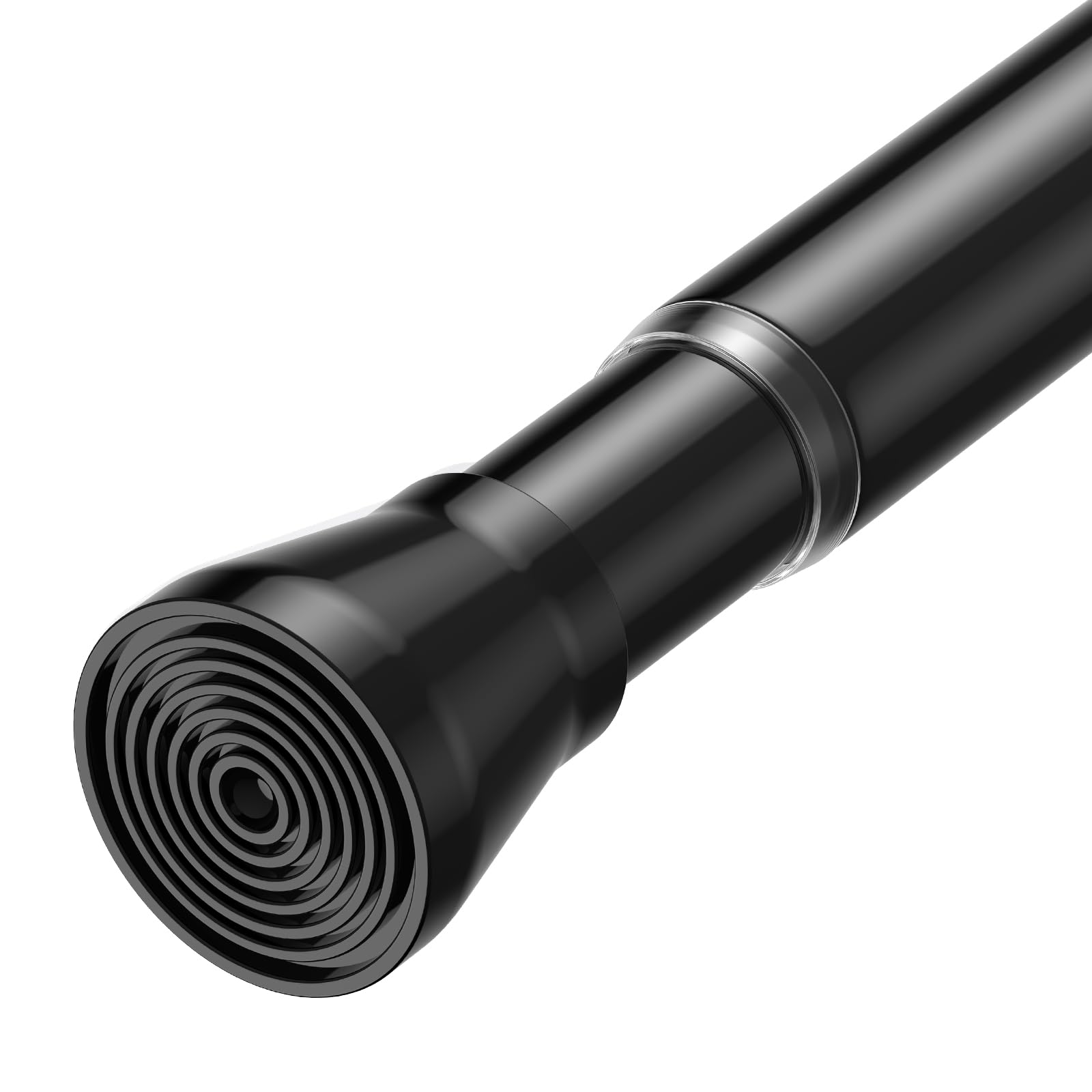 Photo 1 of MEXAU Shower Curtain Rod 44-77 inch Black Tension Rod Shower rod Non Slip Tension Curtain Rod Adjustable Curtain Rods No Drilling Shower Rods for Bathroom Windows Closet