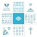 CICI&SISI Wedding Season Series Acrylic Nail Stamping Printing Plate Manicure Nail Art Decor Image Stamps Plate, 4 Pcs