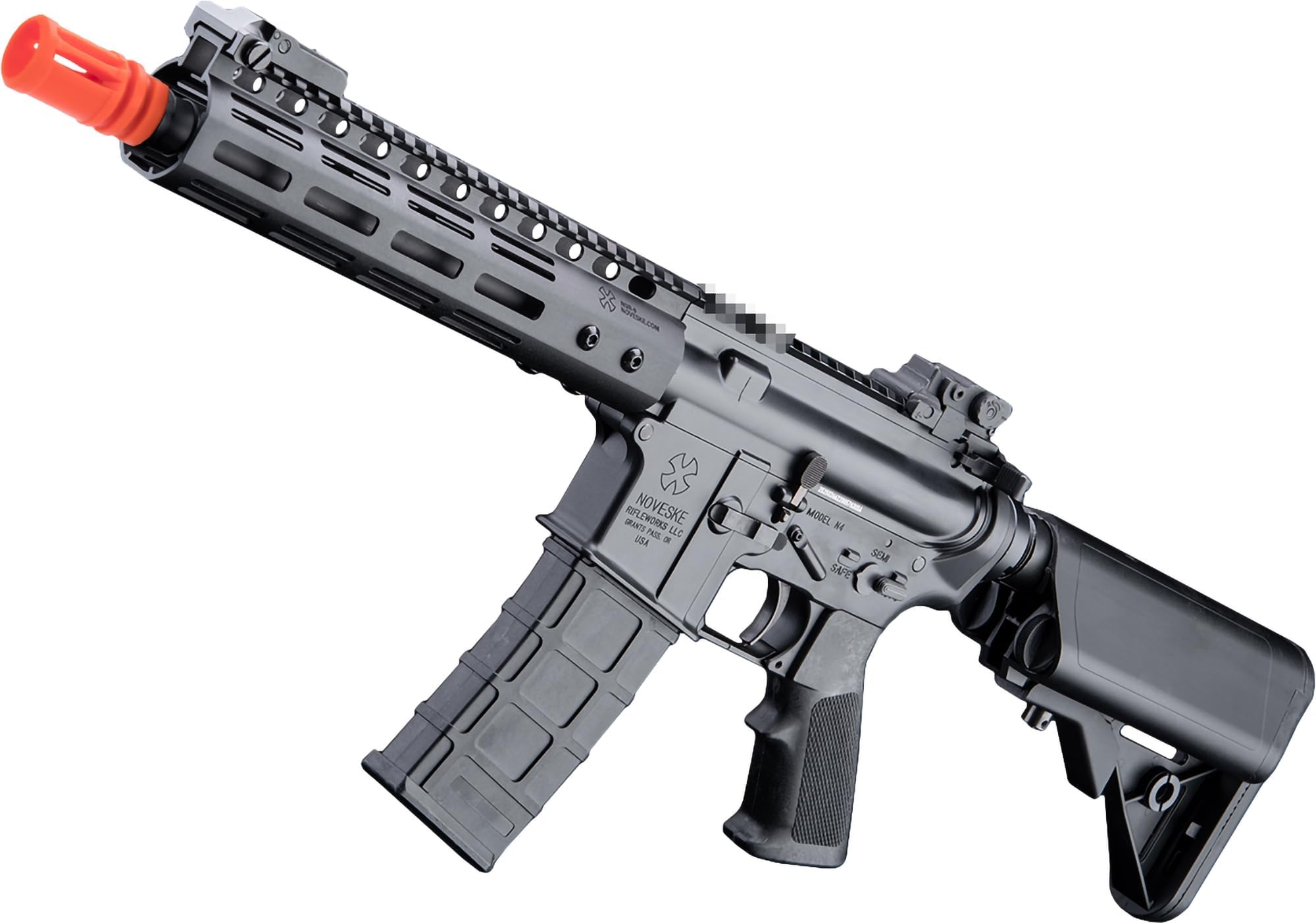 Evike Airsoft - EMG Helios Noveske Licencia N4 Gas Blowback M4 con guardamanos MLOK (Modelo: Guardamanos SBR de 9)